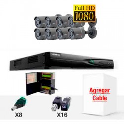 KIT  EPCOM 6 CAMARA TURBOHD(TVI) 8 Bullets