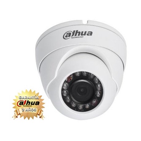 DAHUA HDAW1100M36 - CAMARA DOMO ALTA DEFINICION HDCVI 720P / 1 MEGAPIXEL / LENTE 3.6 MM / SMART IR 20 MTS / 12DVC