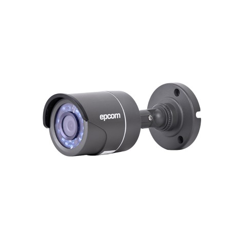 Cámara bullet TurboHD 1080p con lente fijo 3.6mm, IR inteligente para 20mts., Color gris oscuro