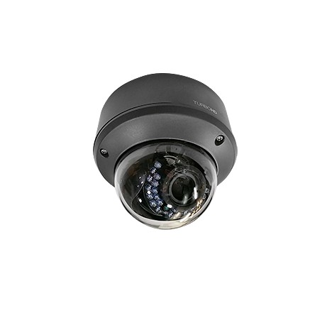 Domo antivandálico 1080p TurboHD con lente 2.8-12mm, IR 20m, menú OSD, salida dual TurboHD/análogo