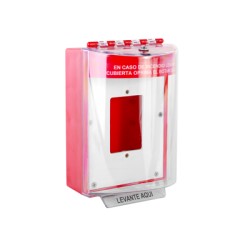 Cubierta Universal® sin Sirena, con Caja posterior, Placa de Montaje y Etiqueta de Fuego en Español
